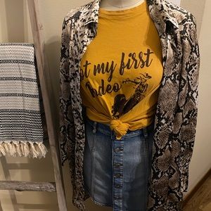 Shop Stevie Women’s sz L snake print duster dress